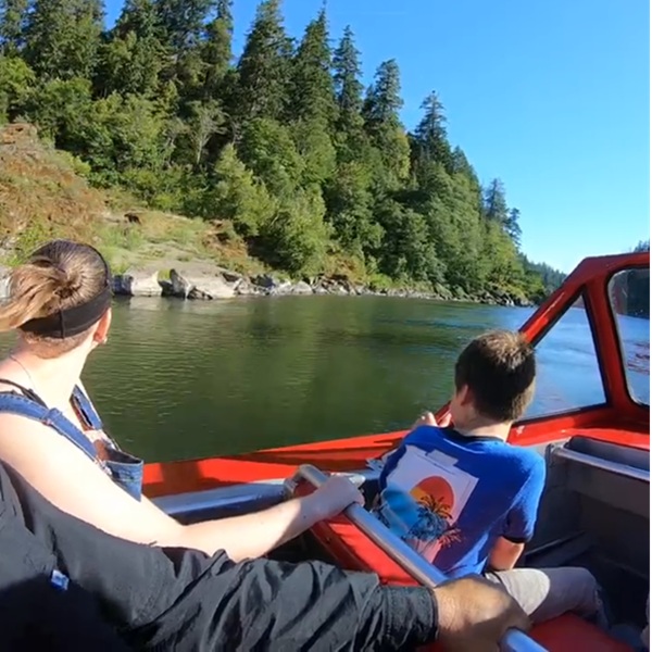 Wildlife sightings are often, and can include bald eagles, osprey, black bears, river otters, deer, and seals near the river mouth.