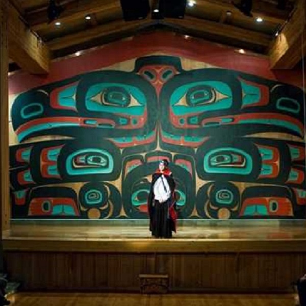 The 10,000-year history of the Tlingit people is told by the Naa Kahidi Dancers. 