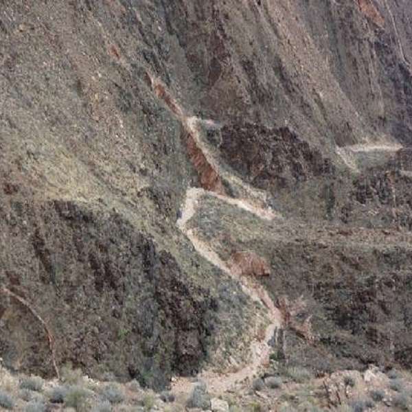 The Tonto Trail is largely a rough, unmaintained trail for most of its 95 miles. 