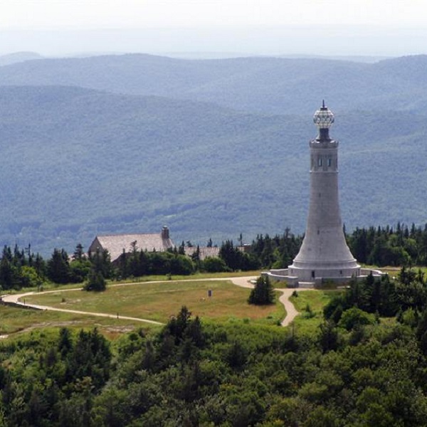 March Cataract Falls drops off the side of Mt. Greylock, the highest peak in Massachusetts. 