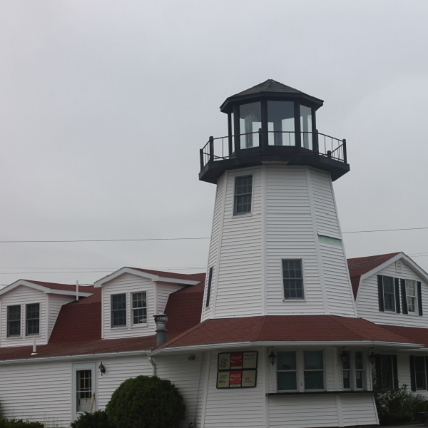 The Trenton Lighthouse is not a real lighthouse, but serves as a town-marker.