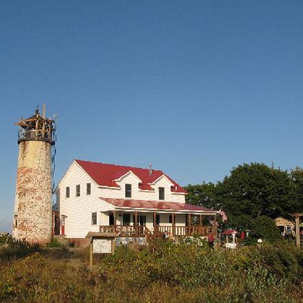 The Charity Island Lighthouse marks the island just offshore from Caseville.