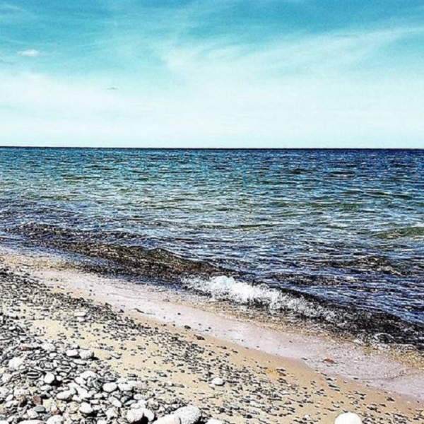 People find spring on the shores of Lake Superior a little more peaceful.