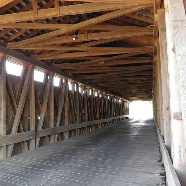 The Eldean Covered Bridge is the longest covered Long truss bridge still in use in the country. 