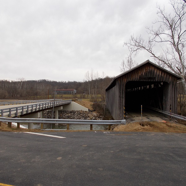 After decades of busy use, a new bridge over Eagle Creek was constructed in 2019. 