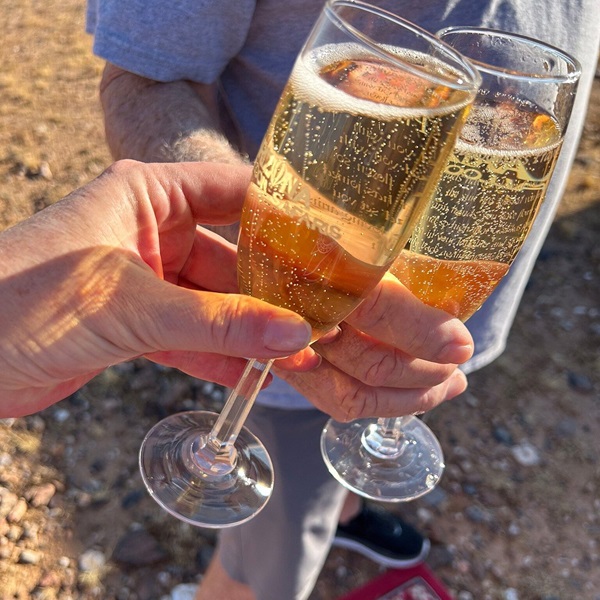 Visitors can choose from sunrise flights, champagne toasts, and private flights. 