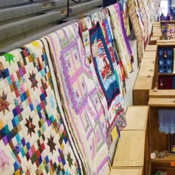 The fair's exhibit halls are filled with displays. Visitors can browse handmade crafts, artwork, quilts, and other items created by talented artisans from the community. 