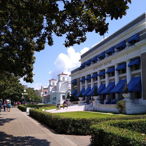 Historic Bathhouse Row features eight bathhouses from the early 20th century, each with a unique architecture and history. 