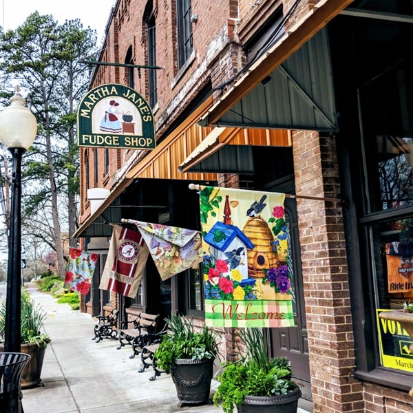 Cave Spring's picturesque downtown area includes charming shops, delightful restaurants, and historic buildings. 